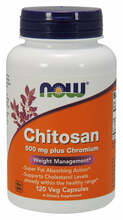 Now Foods Chitosan Plus Chromium, 500 mg, 120 kapslit