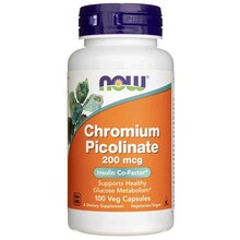 Now Foods kroompikolinaat 200 mcg, 100 kapslit