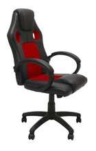 Kontoritool Top E Shop Enzo, 63 x 60 x 108-118 cm, must/punane