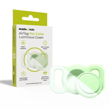 Lemmiklooma kaelarihm Mobile Origin AirTag Pet Collar, helendav roheline