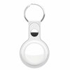 Nahast võtmehoidja Keybudz Leather Keyring for AirTag 2-pack, valge