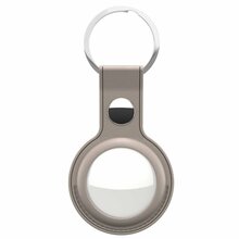 Võtmehoidja Keybudz Leather Keyring for AirTag 2-pack, liivakarva beež