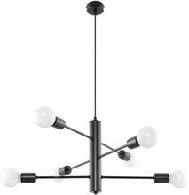 Rippvalgusti Sollux Duomo 6, 6xE27, 300 W, must