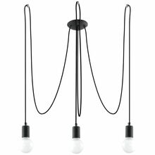 Rippvalgusti Sollux Edison 3, 3xE27, 60W, must