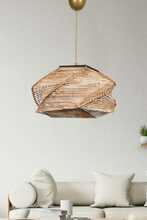 Laelamp Opviq Pentagone, beež, puidust kuup
