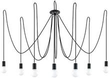 Rippvalgusti Sollux Edison 7, 7xE27, 60W, must