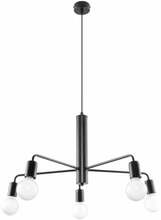Rippvalgusti Sollux Duomo 5, 5xE27, 300 W, must