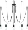 Rippvalgusti Sollux Edison 5, 5xE27, 60W, must