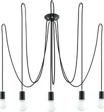 Rippvalgusti Sollux Edison 5, 5xE27, 60W, must