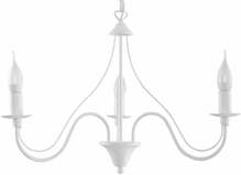 Lühter Sollux Minerwa 3, 3xE14, 40W, 230V, valge