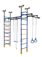 Topelt spordikompleks Sanro Drambliukas, 235-293 x 52,5 cm, sinine-vikerkaar