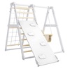 Multifunktsionaalne puidust spordikompleks Sanro R-Wood, 108,5 x 109 x 96cm, valge