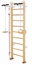Puidust Rootsi võimlemissein Sanro Smile, 243 x 64 cm, naturaalne