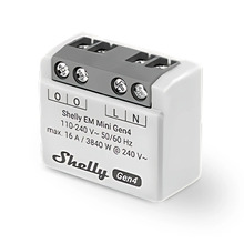 Energiatarbimise mõõtja Shelly EM Mini Gen4, 16A, WiFi, Bluetooth, Zigbee, Matter