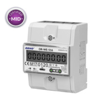 Elektriarvesti Orno OR-WE-516, 80A, RS-485, MID, 3 moodulit, DIN TH-35 mm