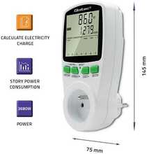 Võimsusmõõtja Qoltec PM0627, 3680W, 16A, LCD