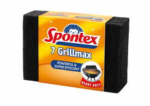 Puhastuskäsnad Spontex Grillmax, must, 7 tk
