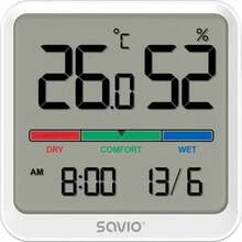 Temperatuuri ja niiskuse andur Savio CT-01/W valge