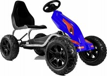 Pedaalidega gokart Lean Cars B012, sinine, täispuhutavad rattad
