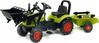 Laste pedaaltraktor Falk Claas 2040AM järelkäru ja kopaga, roheline