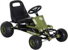 Laste pedaalauto Homcom Go Kart, roheline, 99x65x56 cm