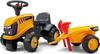 Lükatav traktor Falk JCB, oranž, haagisega