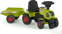 Tõuketraktor Falk Claas Axos 310, roheline, haagisega
