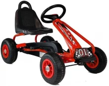 Pedaalidega kartauto Lean Toys G201, punane