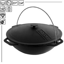 Aasia stiilis malmpott kaanega Brizoll, 4l