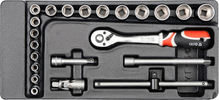 Tööriistakomplekt Yato YT-5542, 3/8, 22 tk