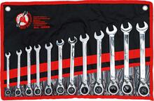Pöördmehhanismiga võtmete komplekt Kraftmann 30008 8 - 19 mm 12 tk