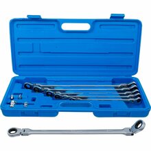 Pikendatud pööratavate otsikutega kahepoolsete padrunvõtmete komplekt adapteritega Bgs Technic 1541 8-19 mm 10 tk