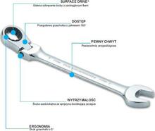 Kombineeritud mutrivõti Sata S46406, 15 mm, 202 mm