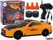 Raadioteel juhitav sportauto Lean Toys, 1:24, kollane, vahetatavate ratastega