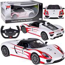 Kaugjuhitav auto Rastar Porsche 918 Spyder, RC0711, 1:14, valge/punane