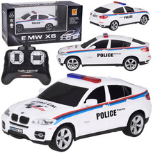 Kaugjuhitav sportlik politseiauto Jokomisiada BMW X6, RC0660 BI, valge, 1:24