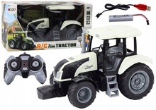 Raadioteel juhitav traktor Lean Toys Farm, valge