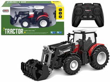 Puldiga traktor Lean Toys Tractor 12575, must, 1:24