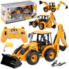 Puldiga traktor buldooser ekskavaator Jokomisiada RC0578, 1:20, kollane