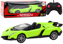 Kaugjuhitav sportauto Lean Toys The Speed 1, 1:18, roheline