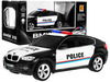 Juhtimispultautoga RoGer BMW X6 Police, 1:24, valge/must