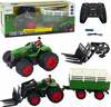 Raadioteel juhitav traktor Lean Toys, 1:24, roheline