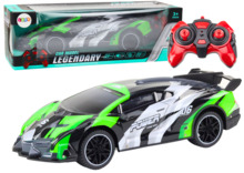 Raadioteel juhitav sportauto Lean Toys, 1:10, 25 km/h, roheline
