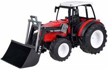 Mängutraktor Jokomisiada RC0666, punane, buldooseriga ja liikuva käega