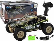 Raadioteel juhitav maastikuauto Lean Toys Racing Rally Desert Truck, 1:24, pruun-roheline