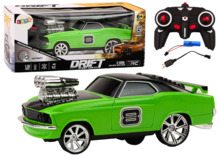 Pulditav auto Lean Toys, roheline, 1:18