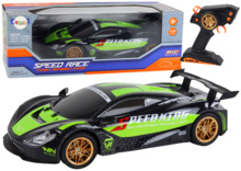 Raadioteel juhitav sportauto Lean Toys, roheline, 1:10, 42,5x22x10cm
