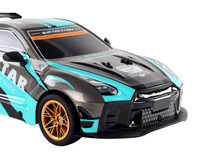 Raadioteel juhitav sportauto Lean Toys, türkiis/must, 1:10
