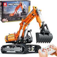 Konstruktors Jokomisiada Mechanical Excavator, ZA5797, 1106 tk, must/oranž