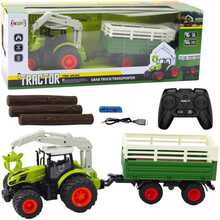 Pulditraktor Lean Toys, 1:24, roheline